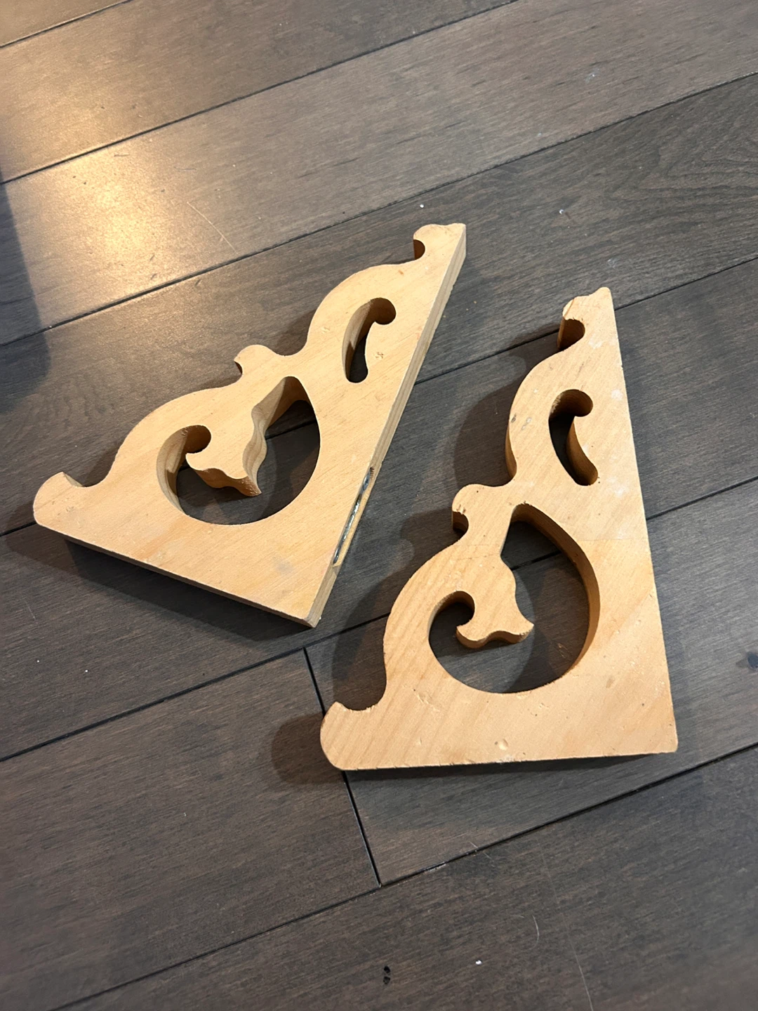 Wooden Decorative Brackets - Set of 2