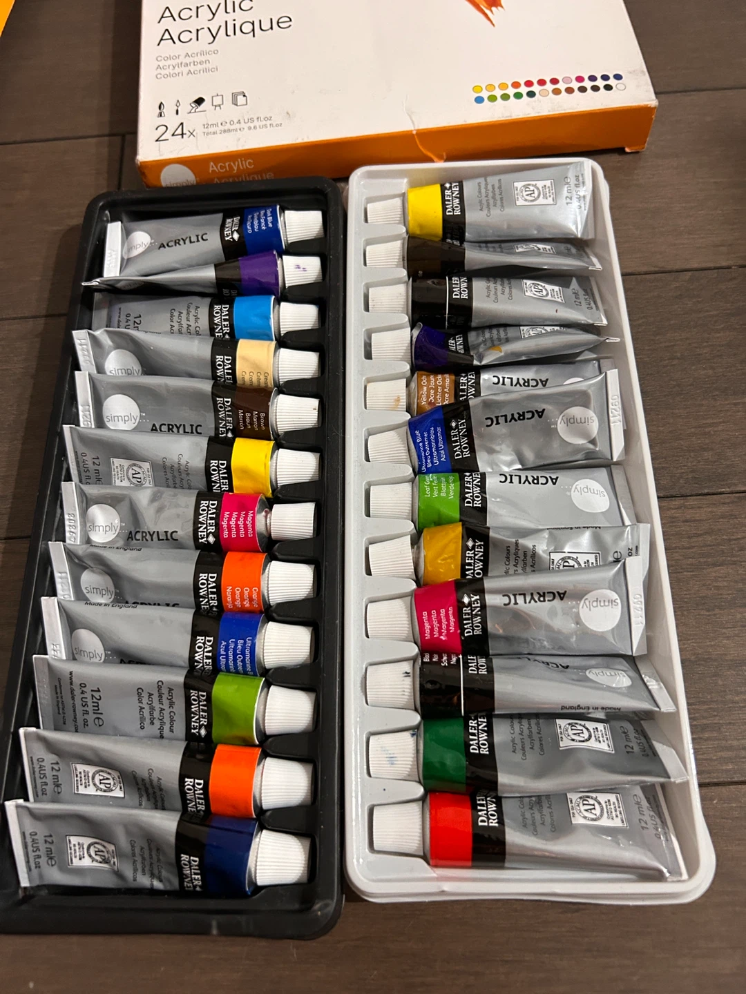 Daler-Rowney Simply Acrylic Paint Set, 24 Colours