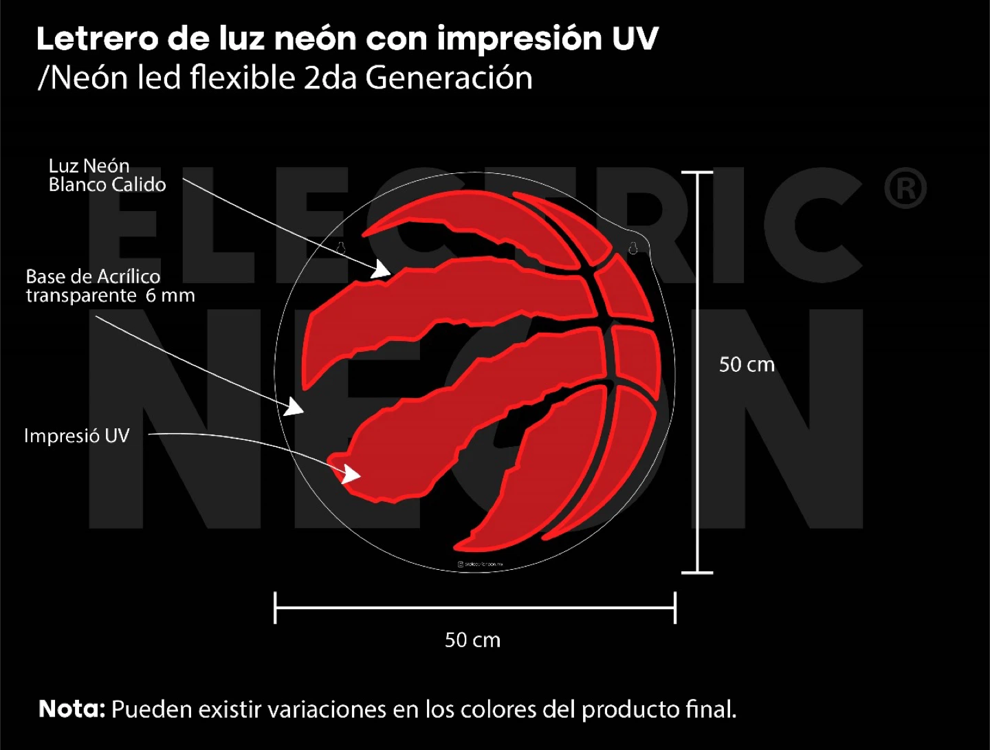 Toronto Raptors LED Sign 50cm - photo 2