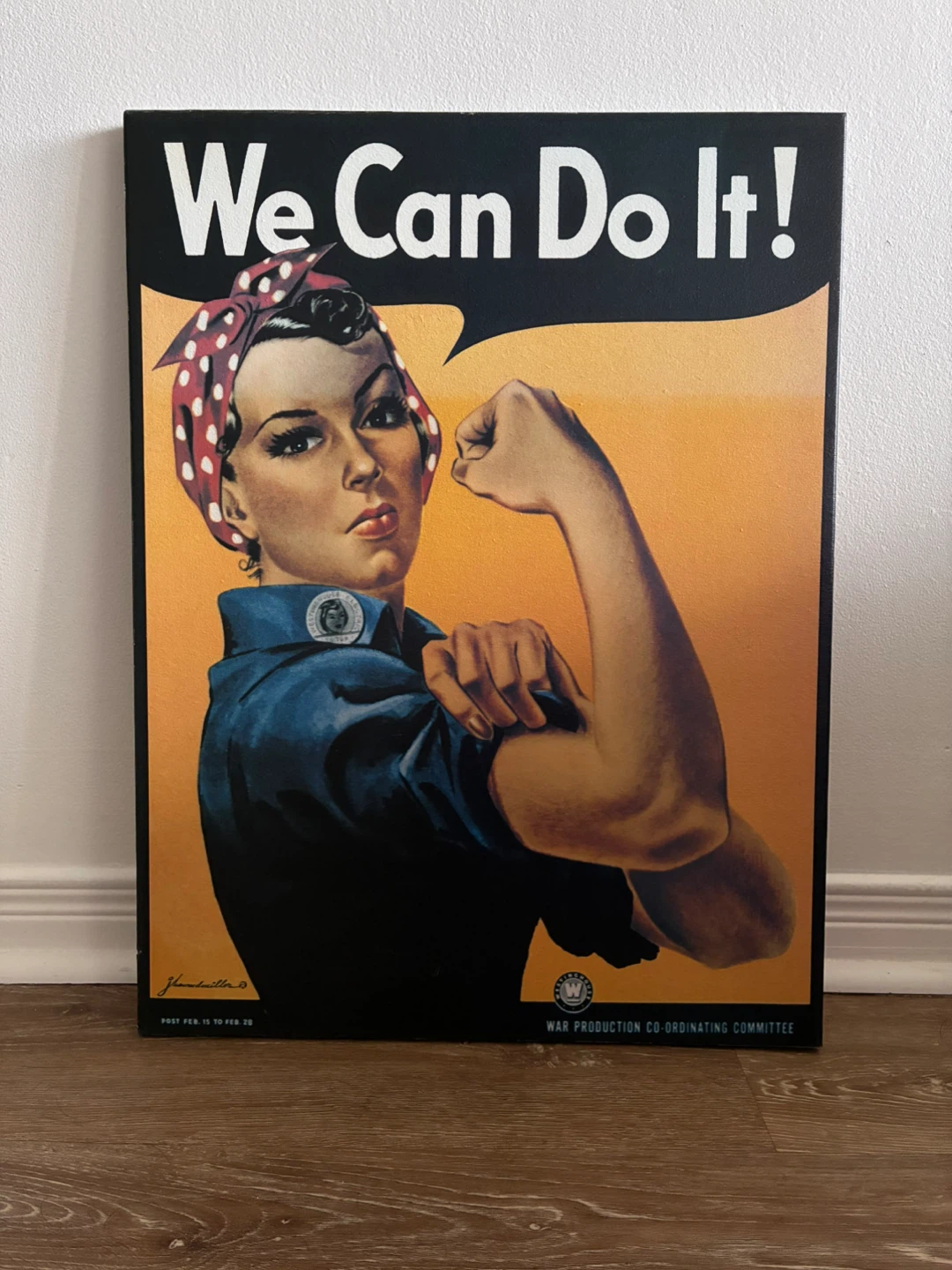 Rosie Riveter Printed Canvas