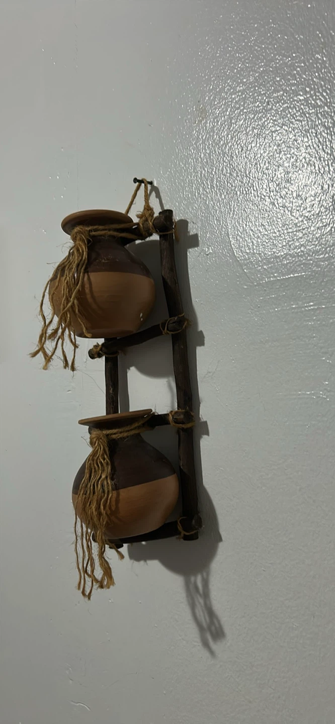 Rustic Wall Decor with Two Pots