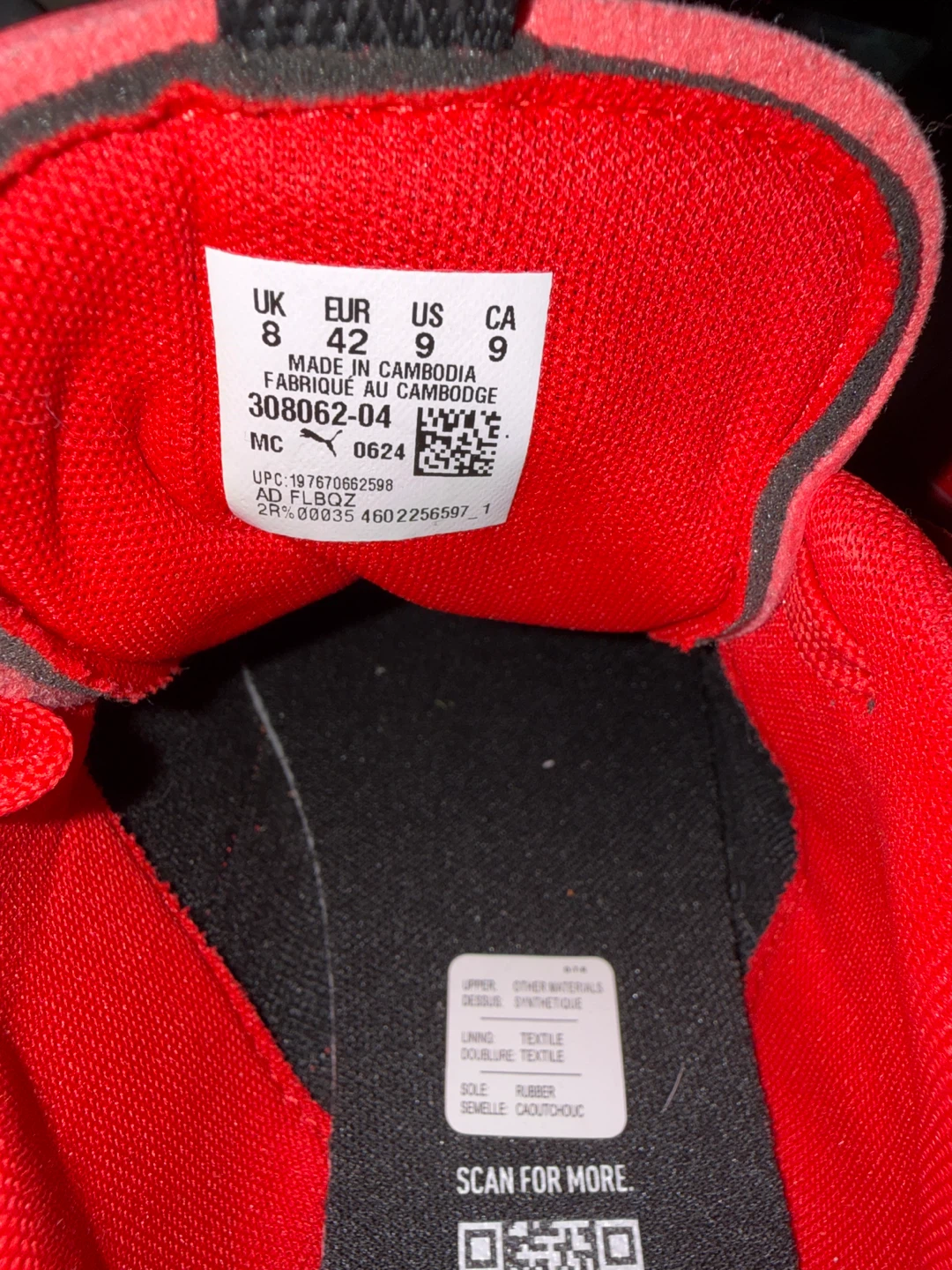 Puma Ferrari Race Red Sneakers US 9 - photo 3