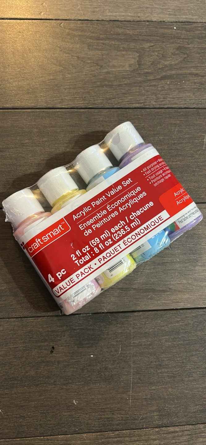 Craft Smart Acrylic Paint Set - 4 Pastel Colours