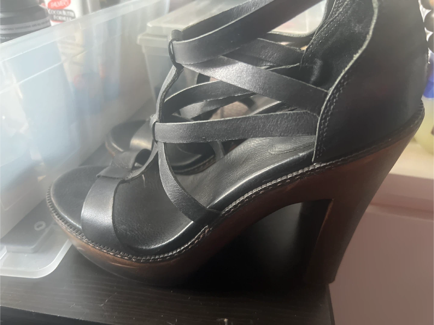 UGG Australia Black Leather Heels - photo 2