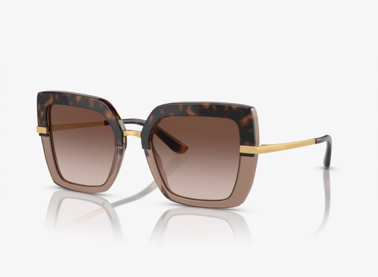 Dolce & Gabbana Square Two Tone Sunglasses