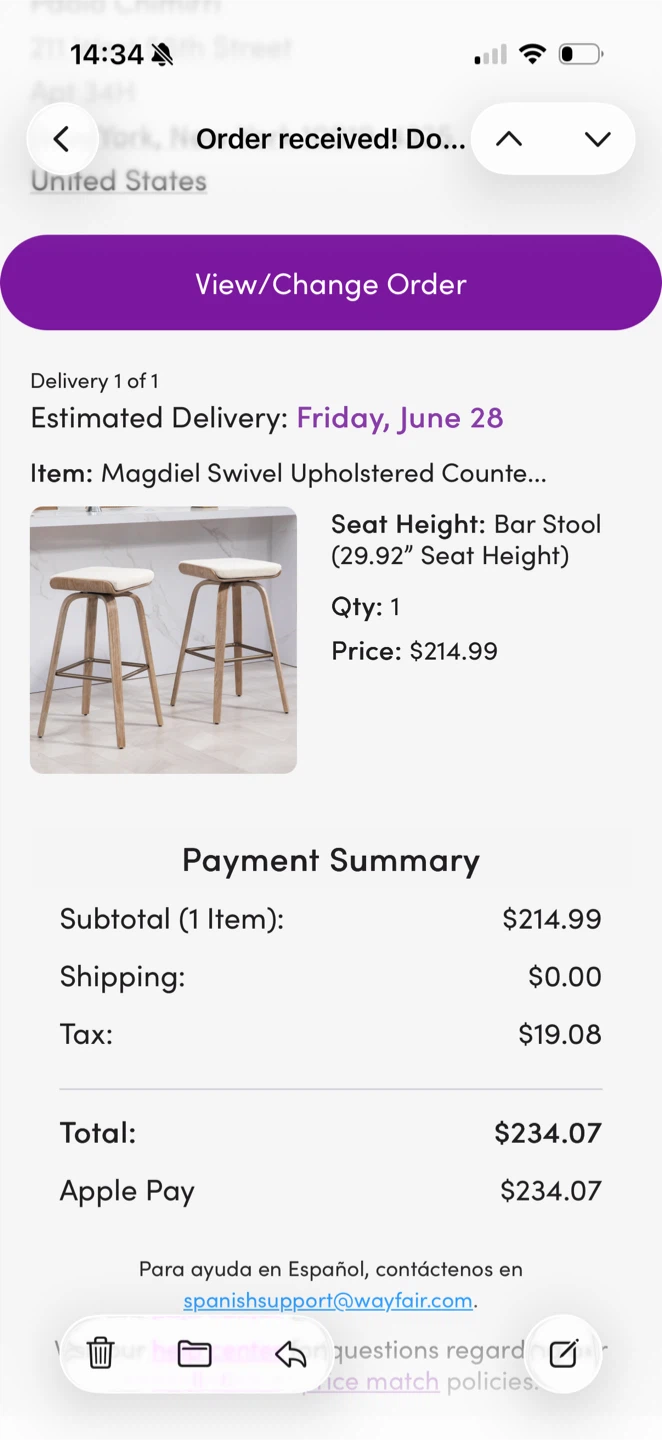 Wayfair swivel counter stools - photo 3