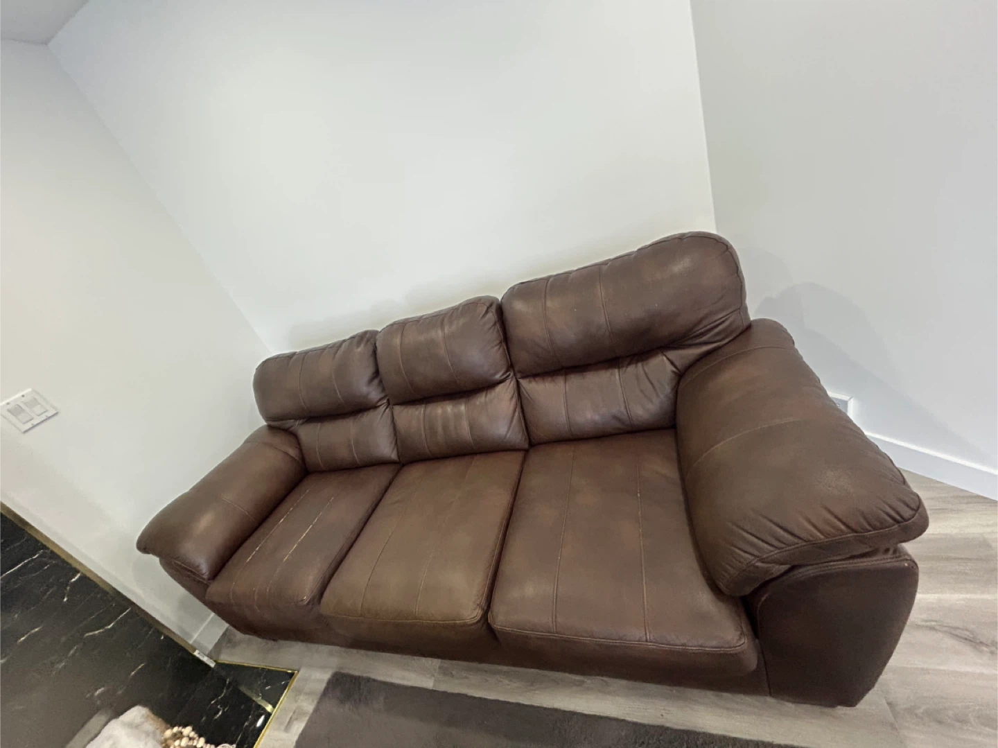 Brown Leather Sofa