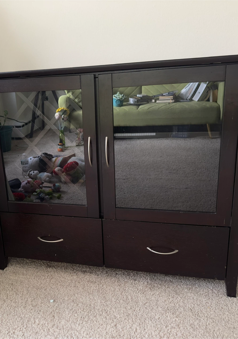 Dark Brown Wood Cabinet - photo 2