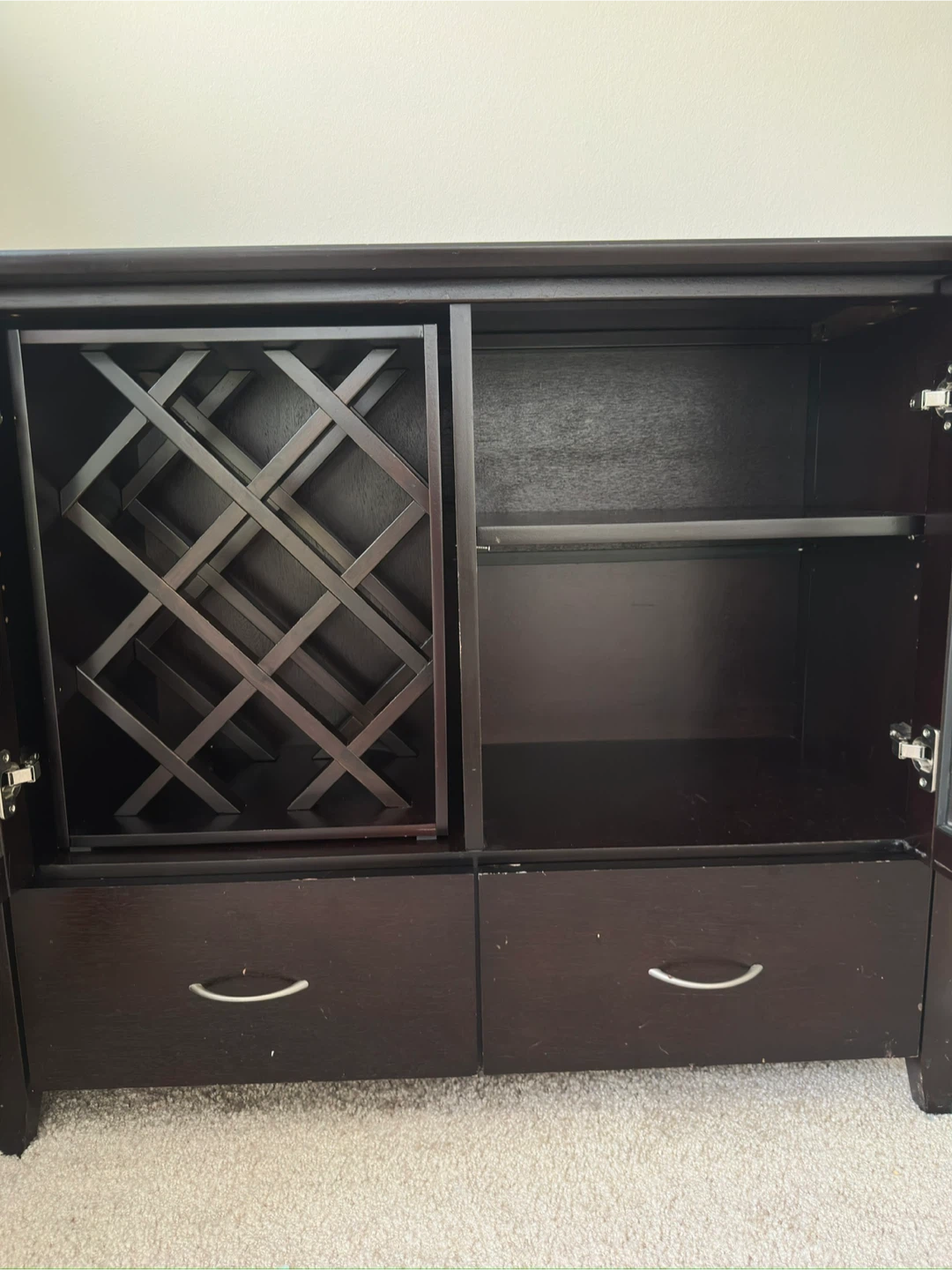 Dark Brown Wood Cabinet