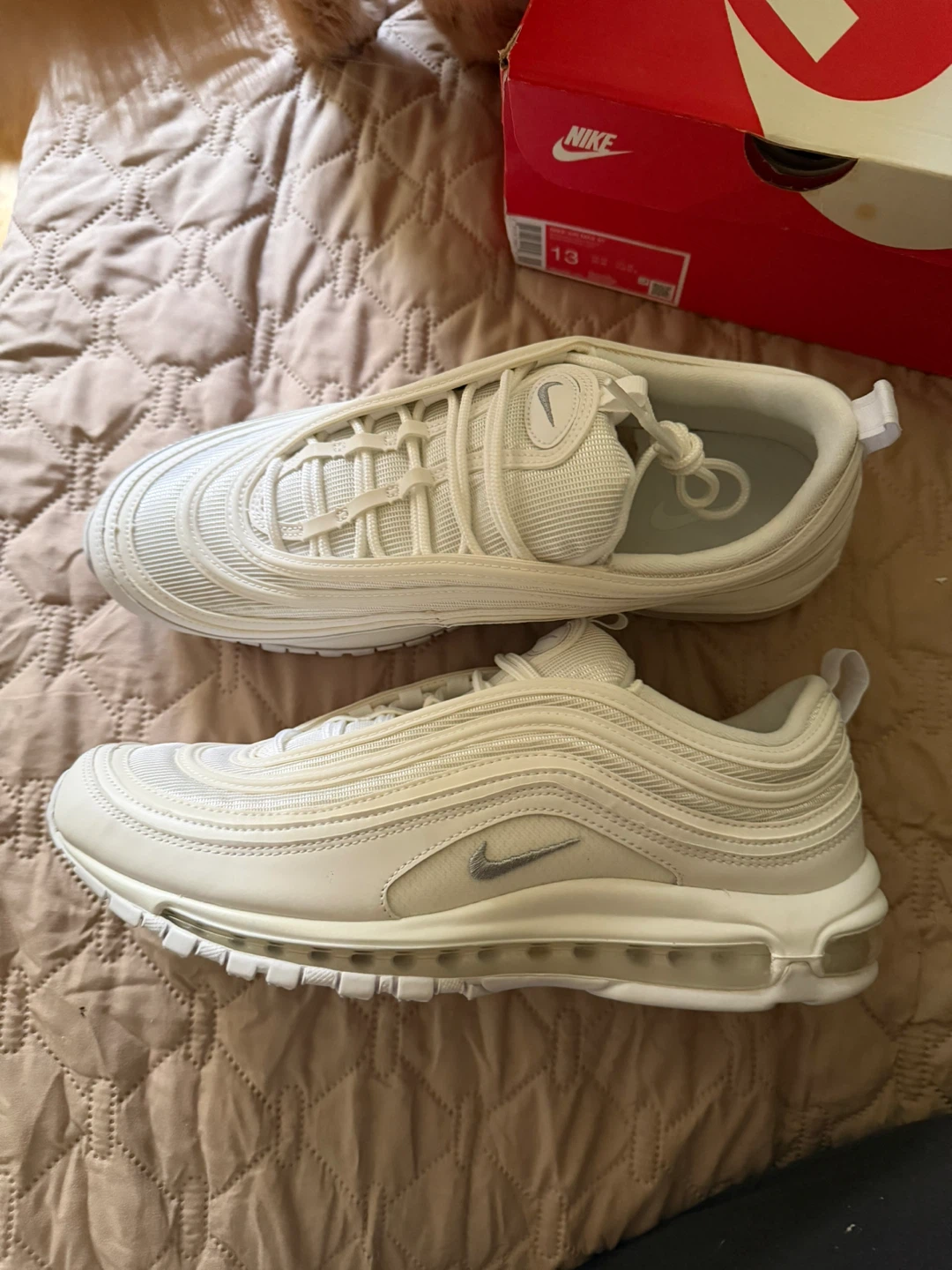 Nike Air Max 97 White/Wolf Grey, Size 13 Men's - photo 3