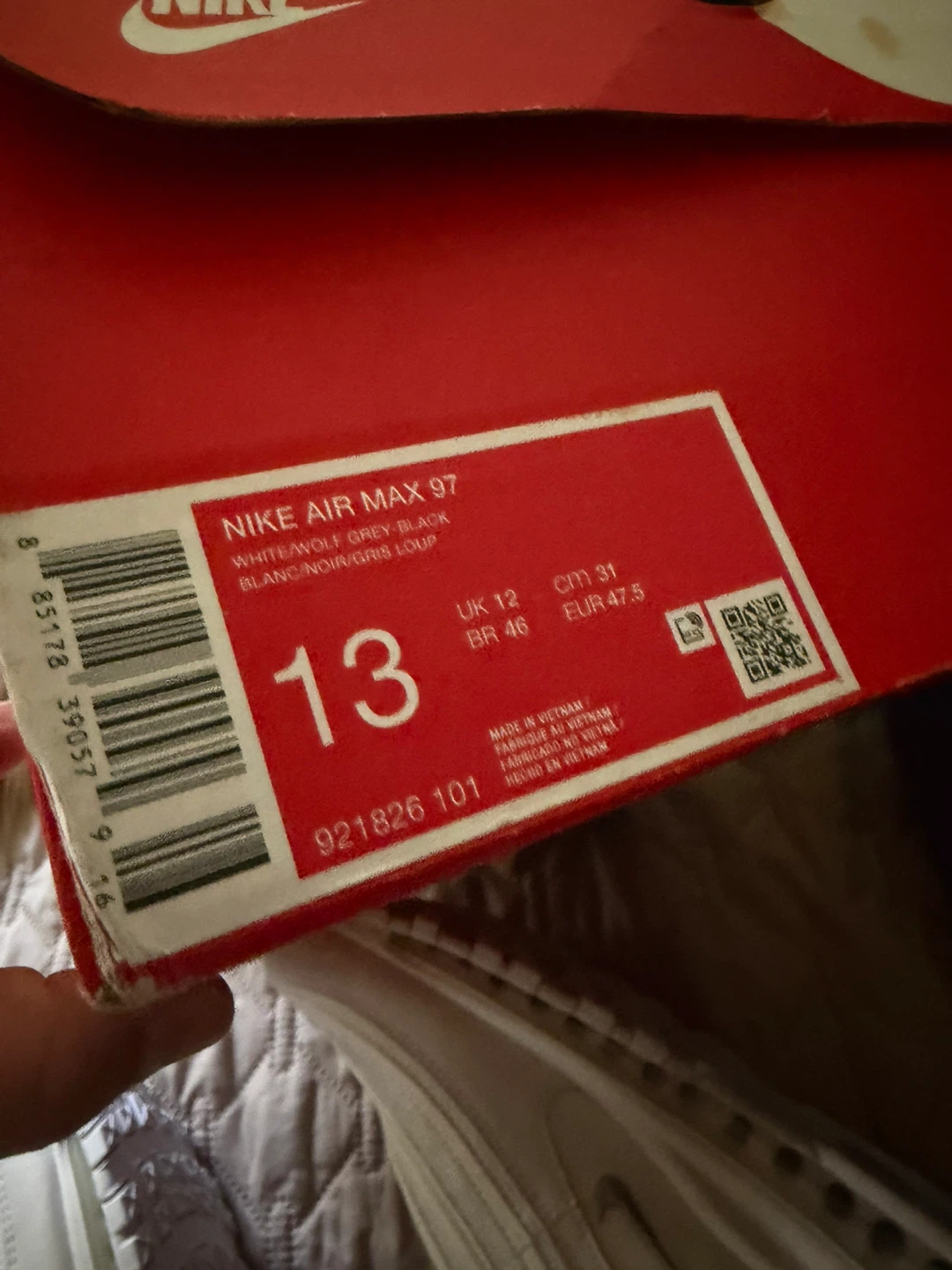 Nike Air Max 97 White/Wolf Grey, Size 13 Men's - photo 5
