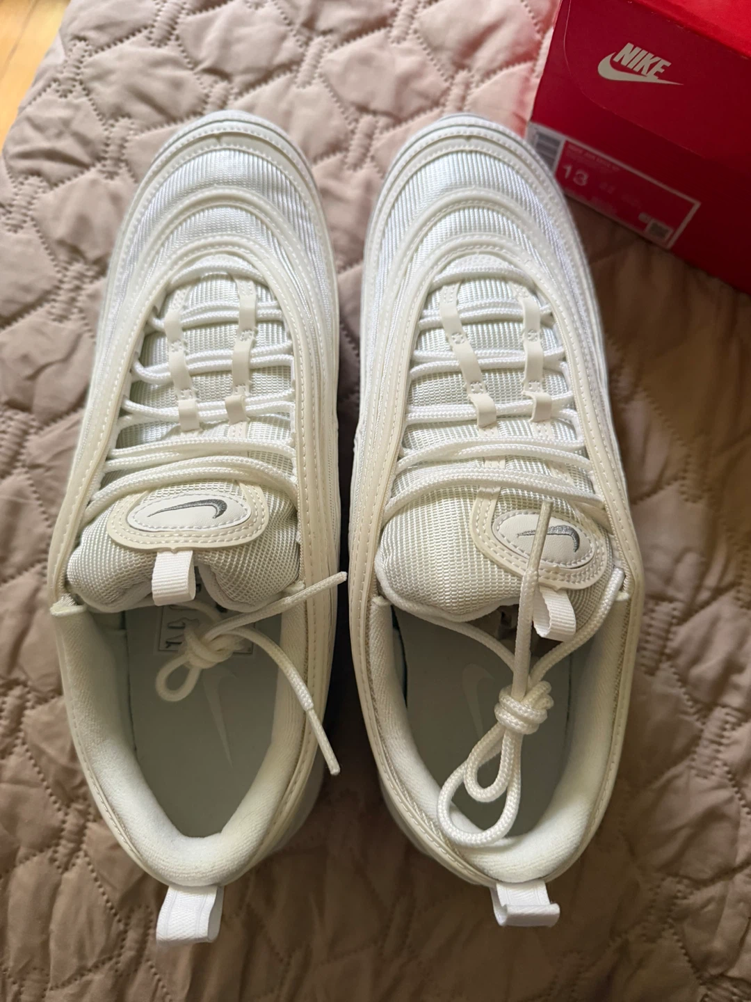 Nike Air Max 97 White/Wolf Grey, Size 13 Men's - photo 2