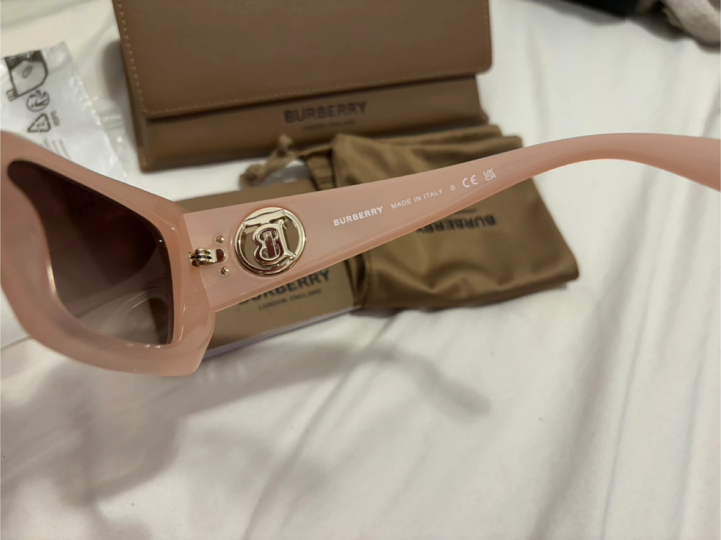 Burberry Sunglasses - Pale Pink, Includes Case & Dust Bag - photo 3