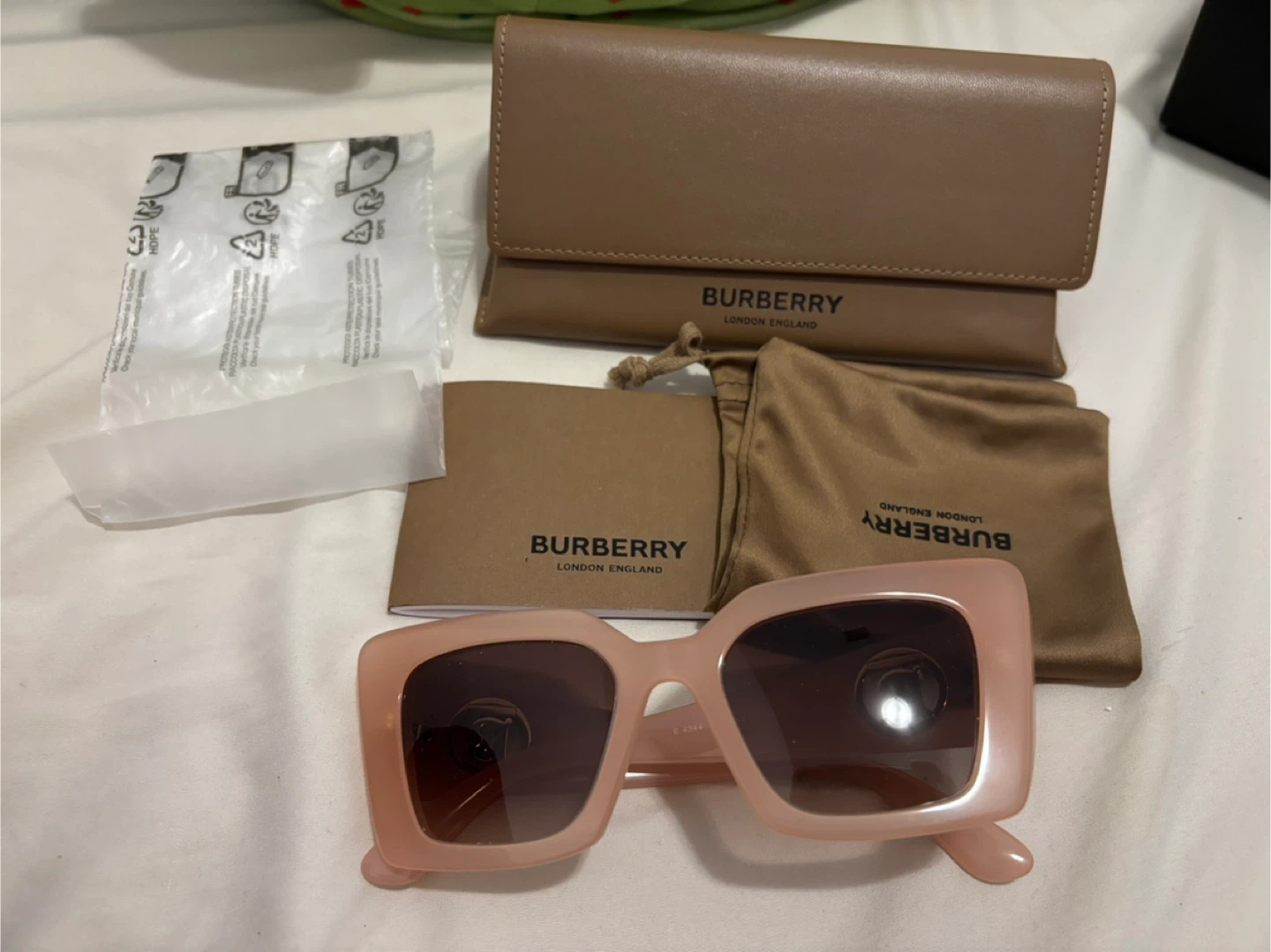 Burberry Sunglasses - Pale Pink, Includes Case & Dust Bag