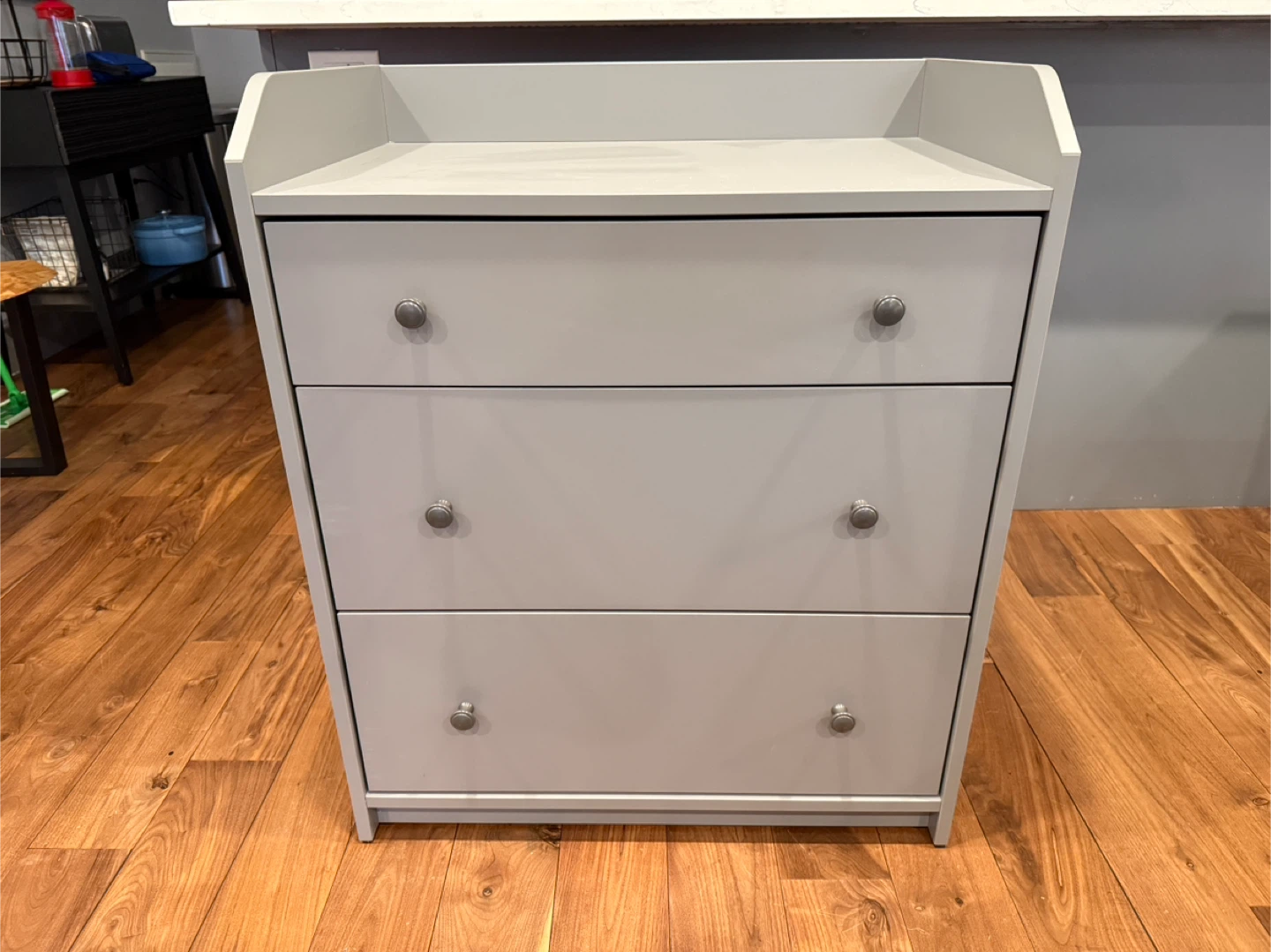 Gray 3-Drawer Dresser