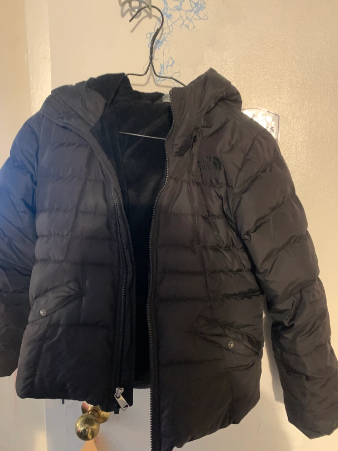 The North Face Black Puffer and Fuzzy Jacket: children’s small