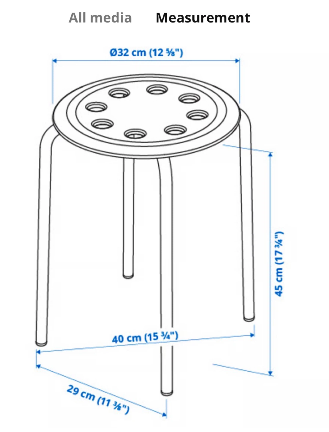 New IKEA Marius Stool - White - photo 2