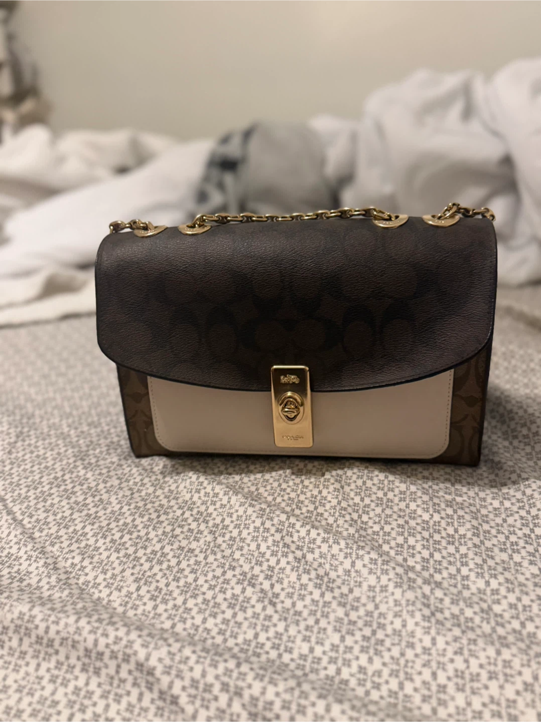 Coach Lane shoulder bag - brown signature canvas