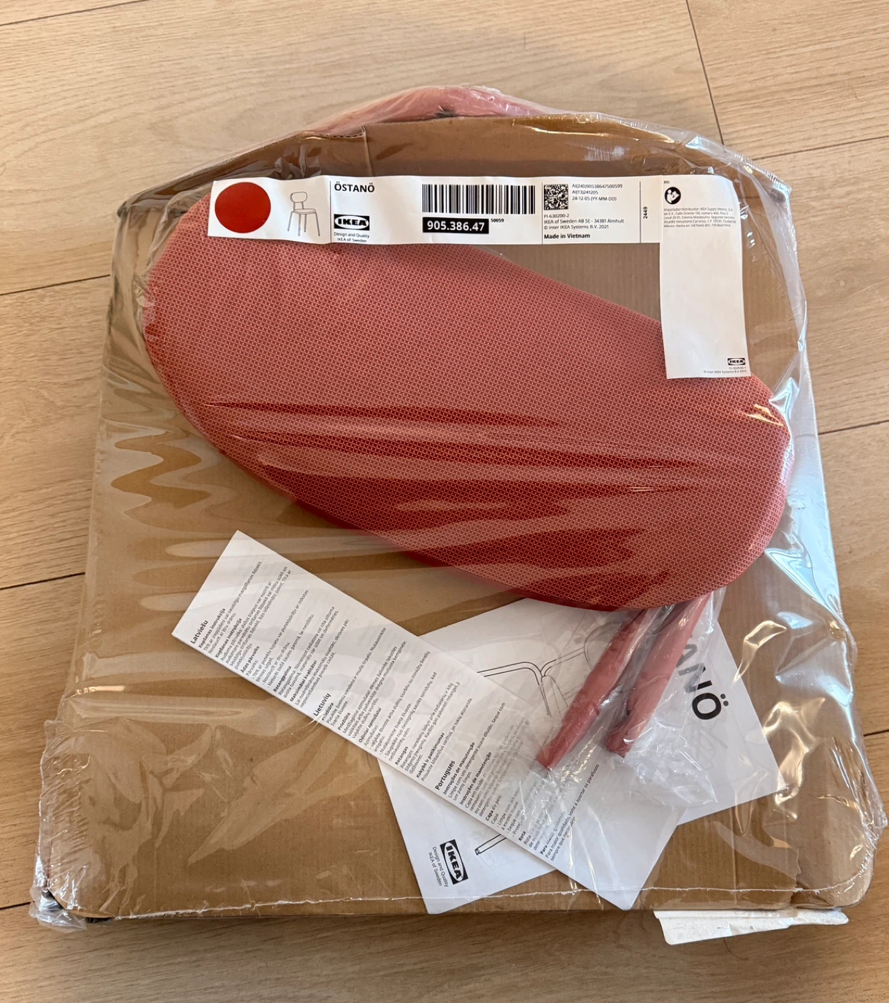 New IKEA ÖSTANÖ Chair - Red Orange x2 pieces, $15 each - photo 5