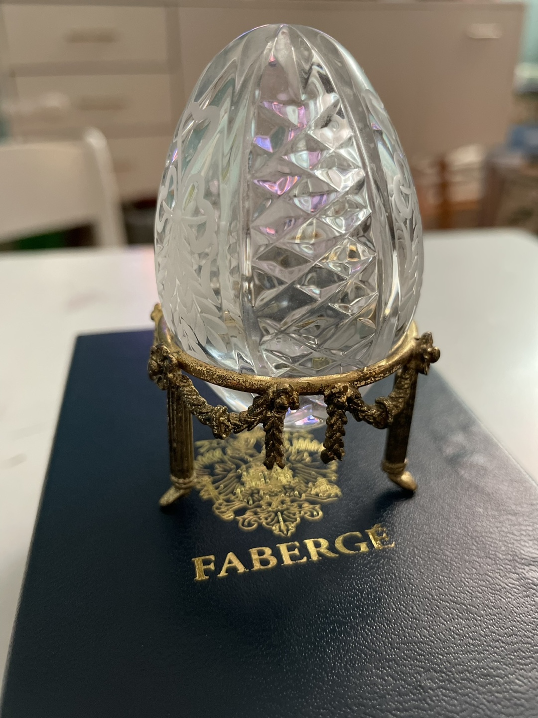 Fabergé Crystal Egg with Stand - photo 2