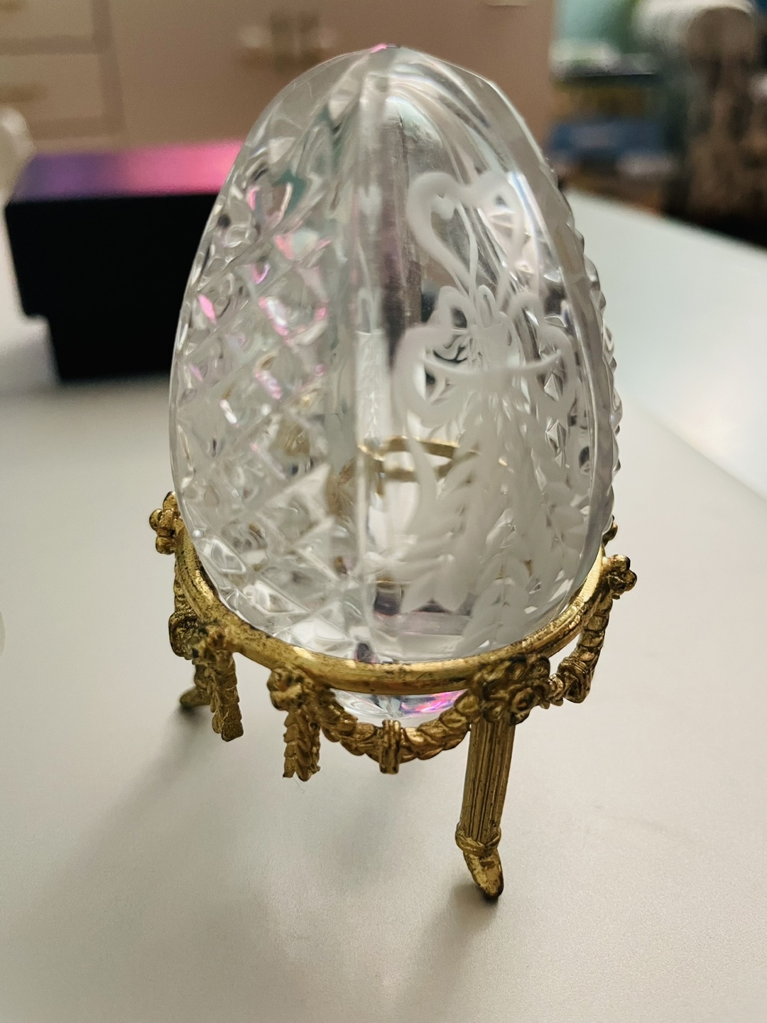 Fabergé Crystal Egg with Stand - photo 4