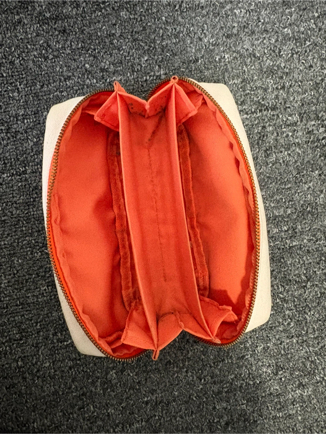 Property Of... Pouch - Beige & Orange