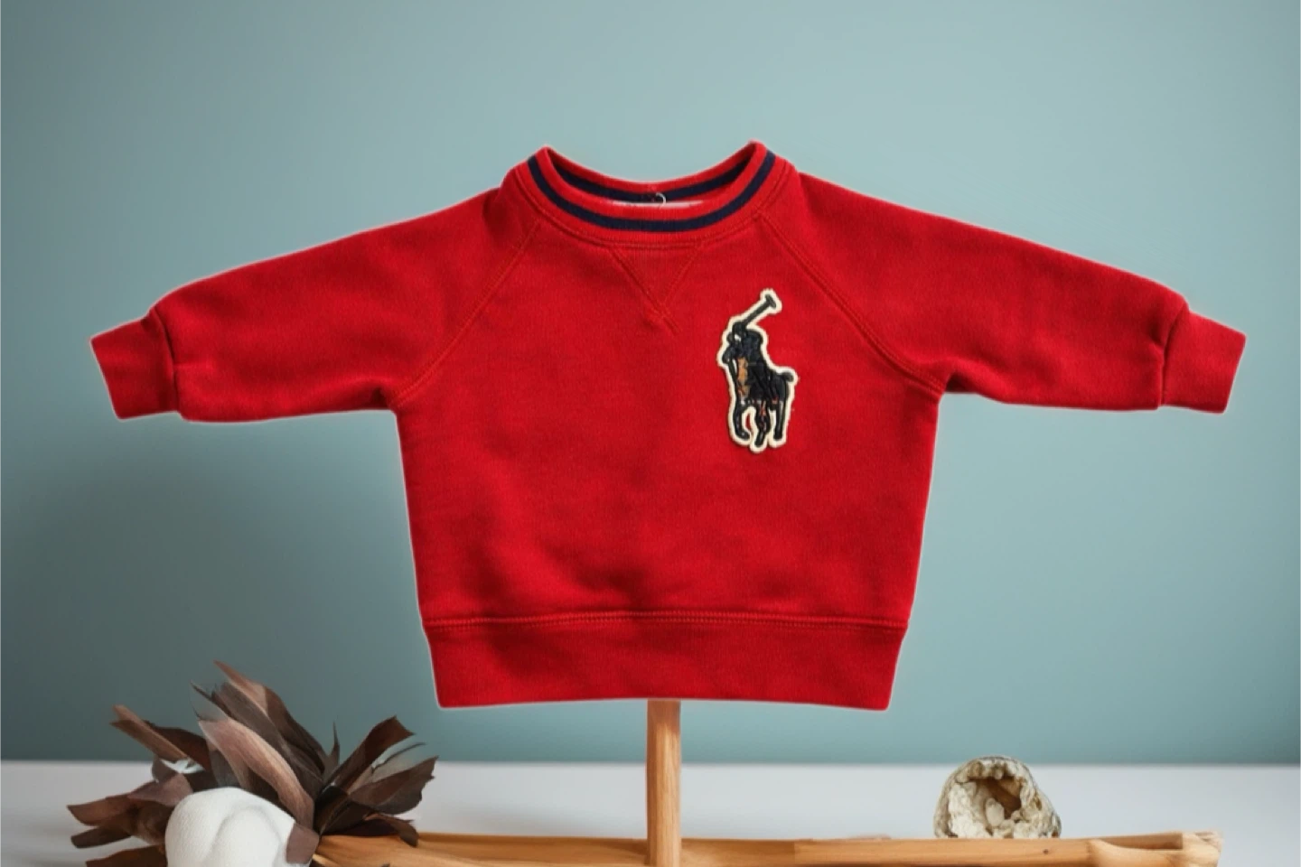 Baby Ralph Lauren Baby Red Pullover - 6M - photo 4