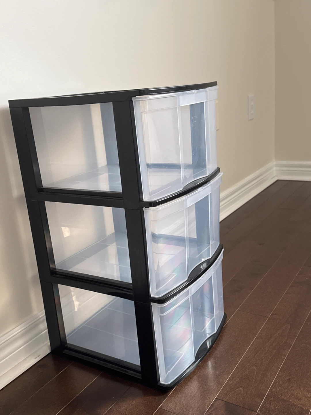 3-Drawer Storage Unit - Black Frame