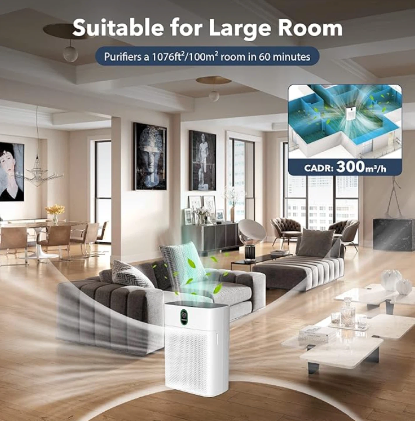 Morento Air Purifier - Large Room Coverage up to 1200 sq feet - photo 2