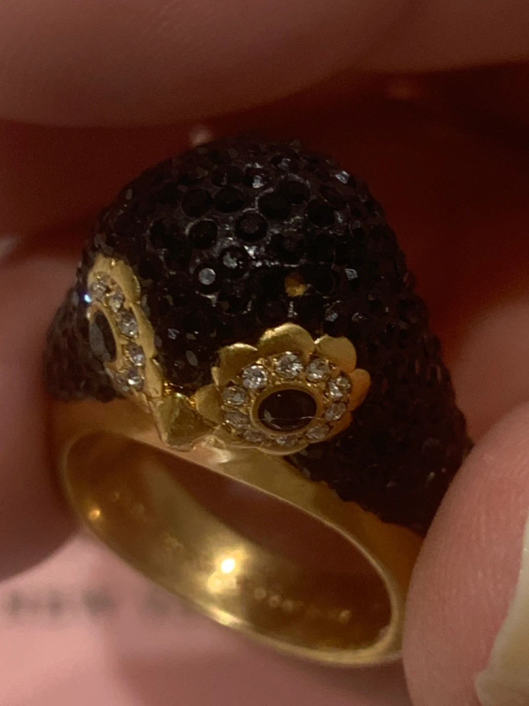 🐧 Kate Spade Penguin  Ring  Size 7 - Black & Gold 🐧 - photo 4