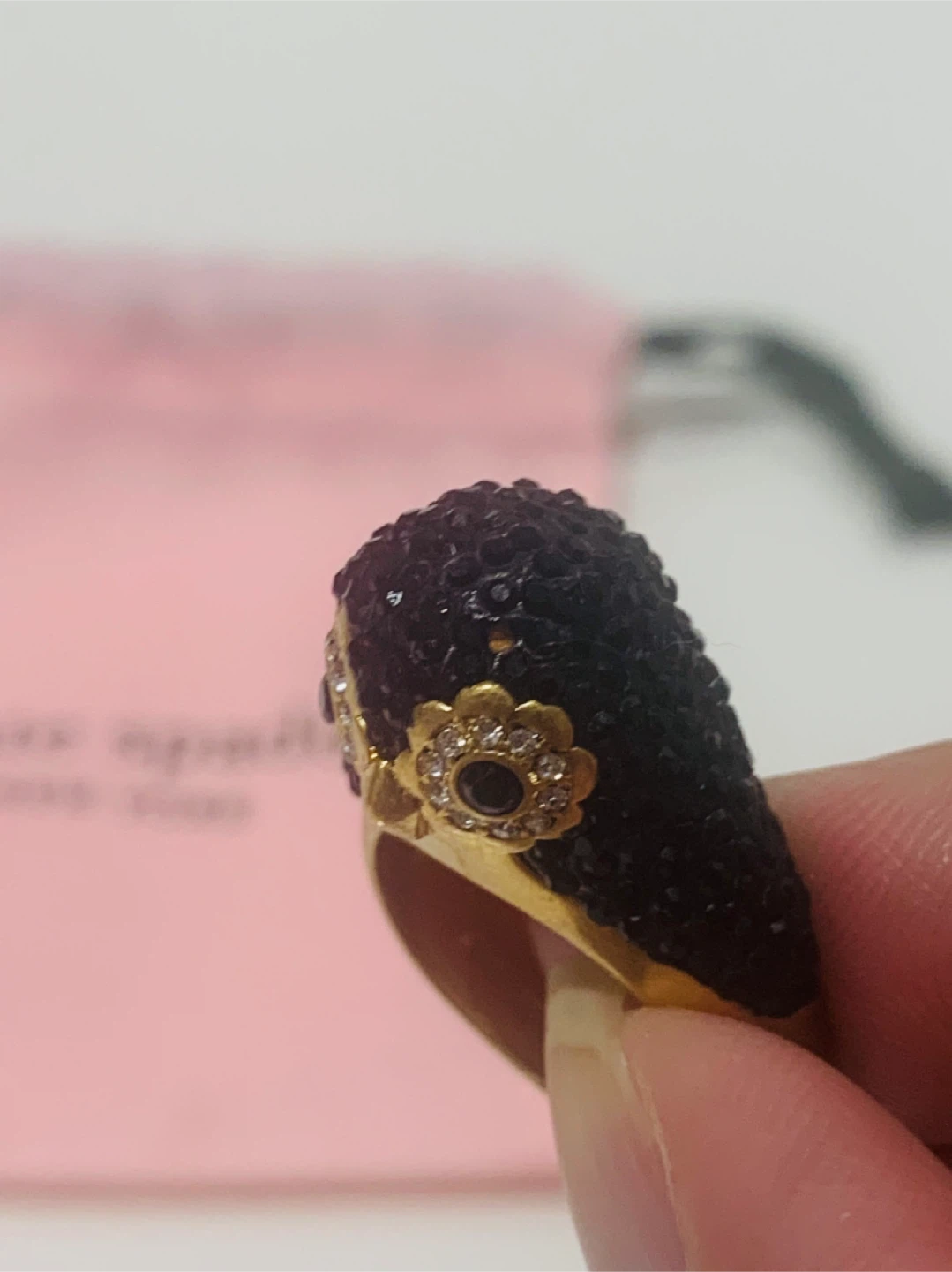 🐧 Kate Spade Penguin  Ring  Size 7 - Black & Gold 🐧 - photo 2