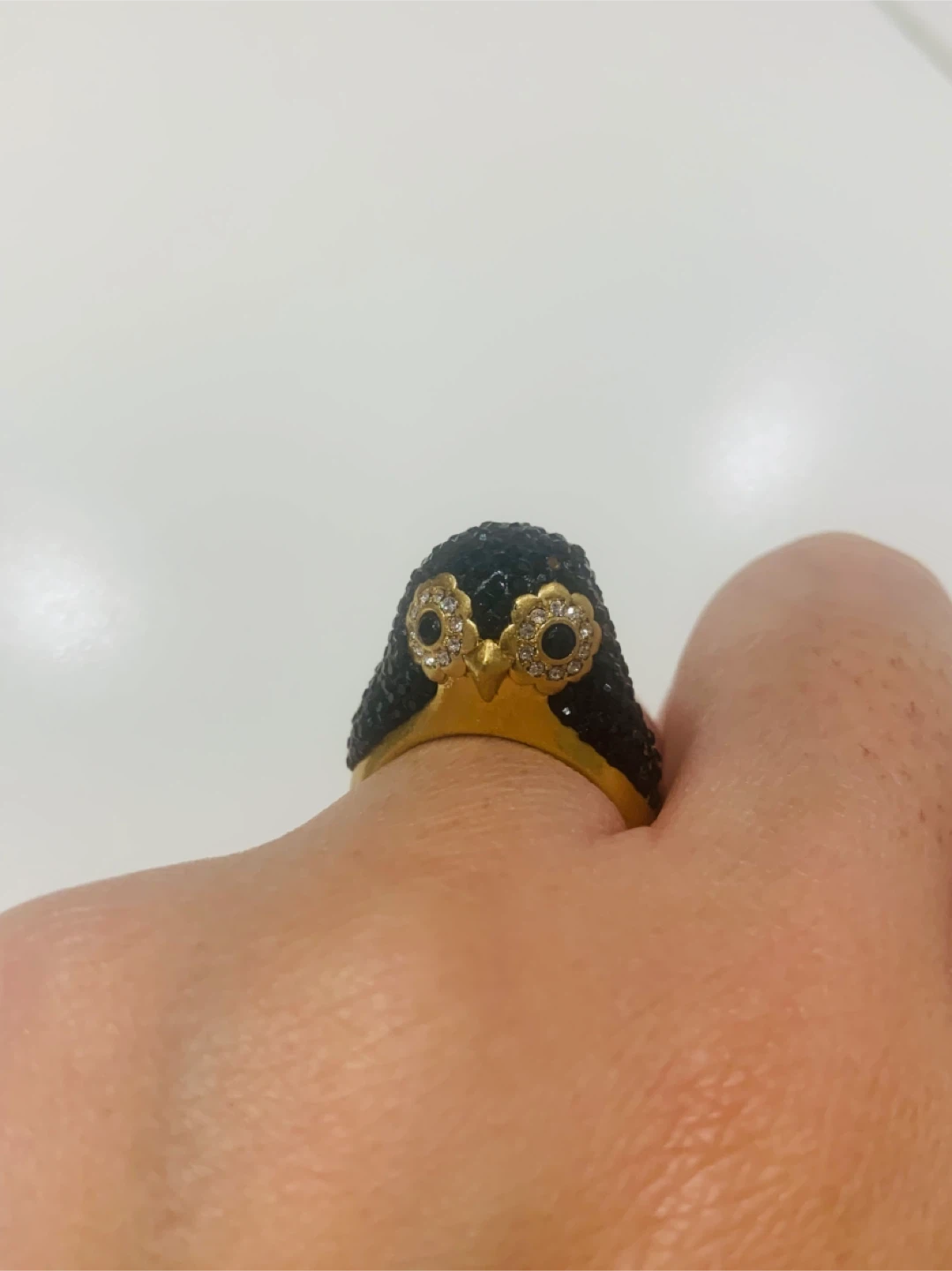 🐧 Kate Spade Penguin  Ring  Size 7 - Black & Gold 🐧 - photo 5