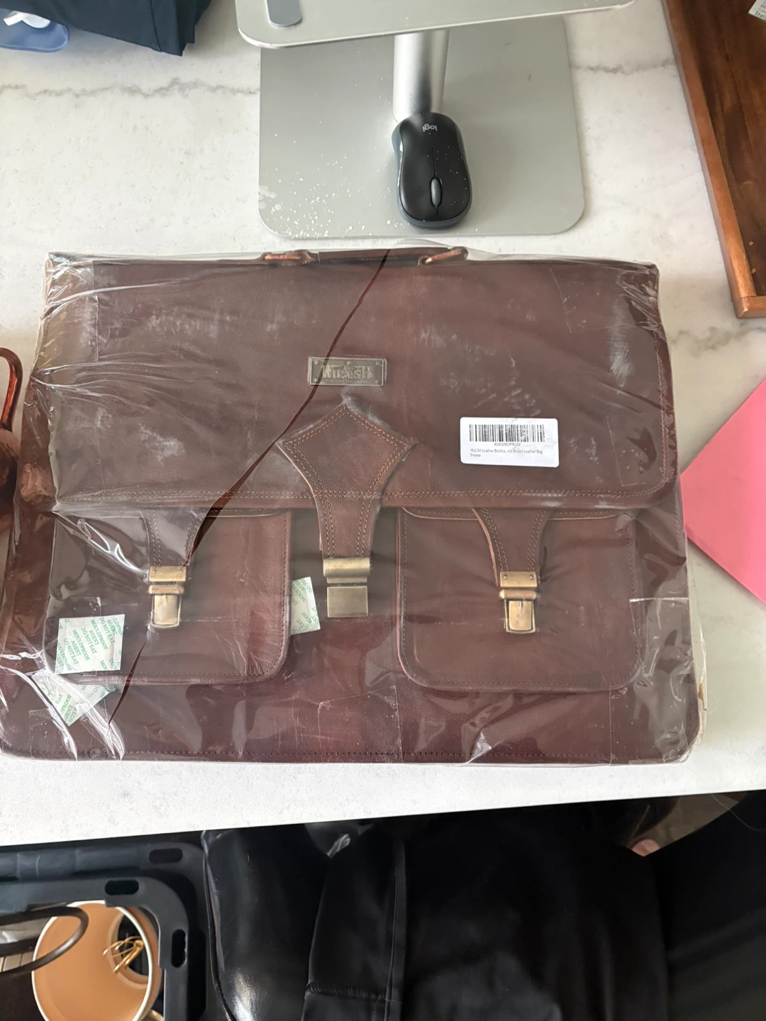 New HIKASH Leather Briefcase Bag