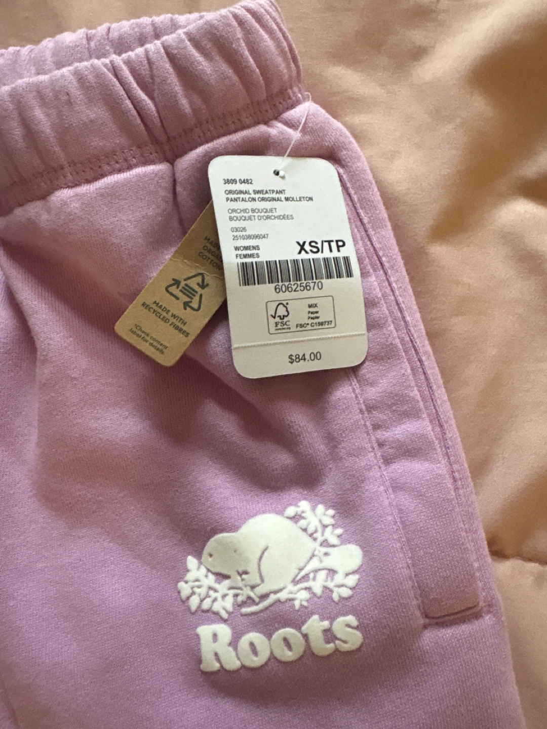 Roots Original Sweatpants XS - Lilac Bouquet