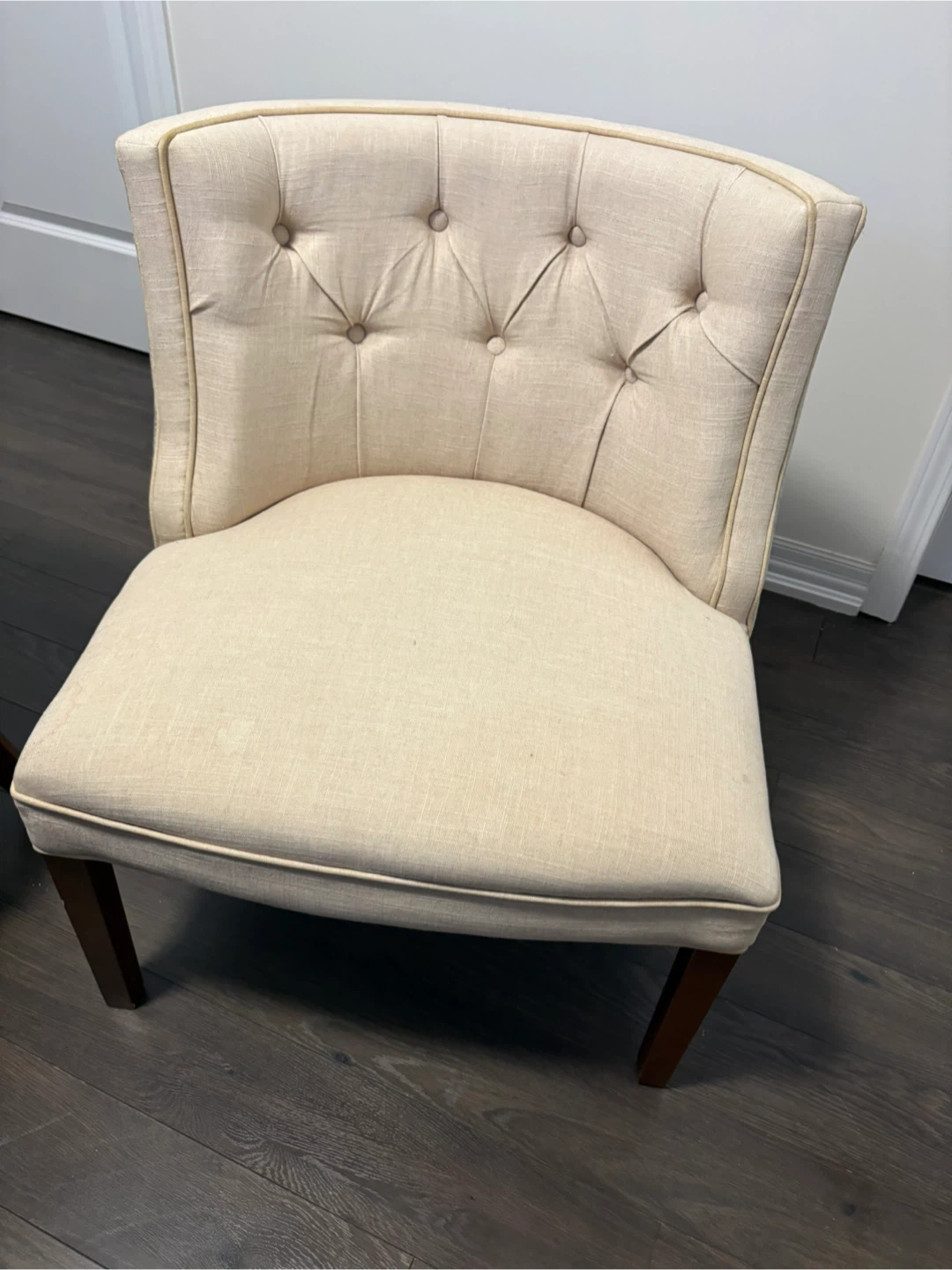 Upholstered Accent Chair - Beige - photo 2