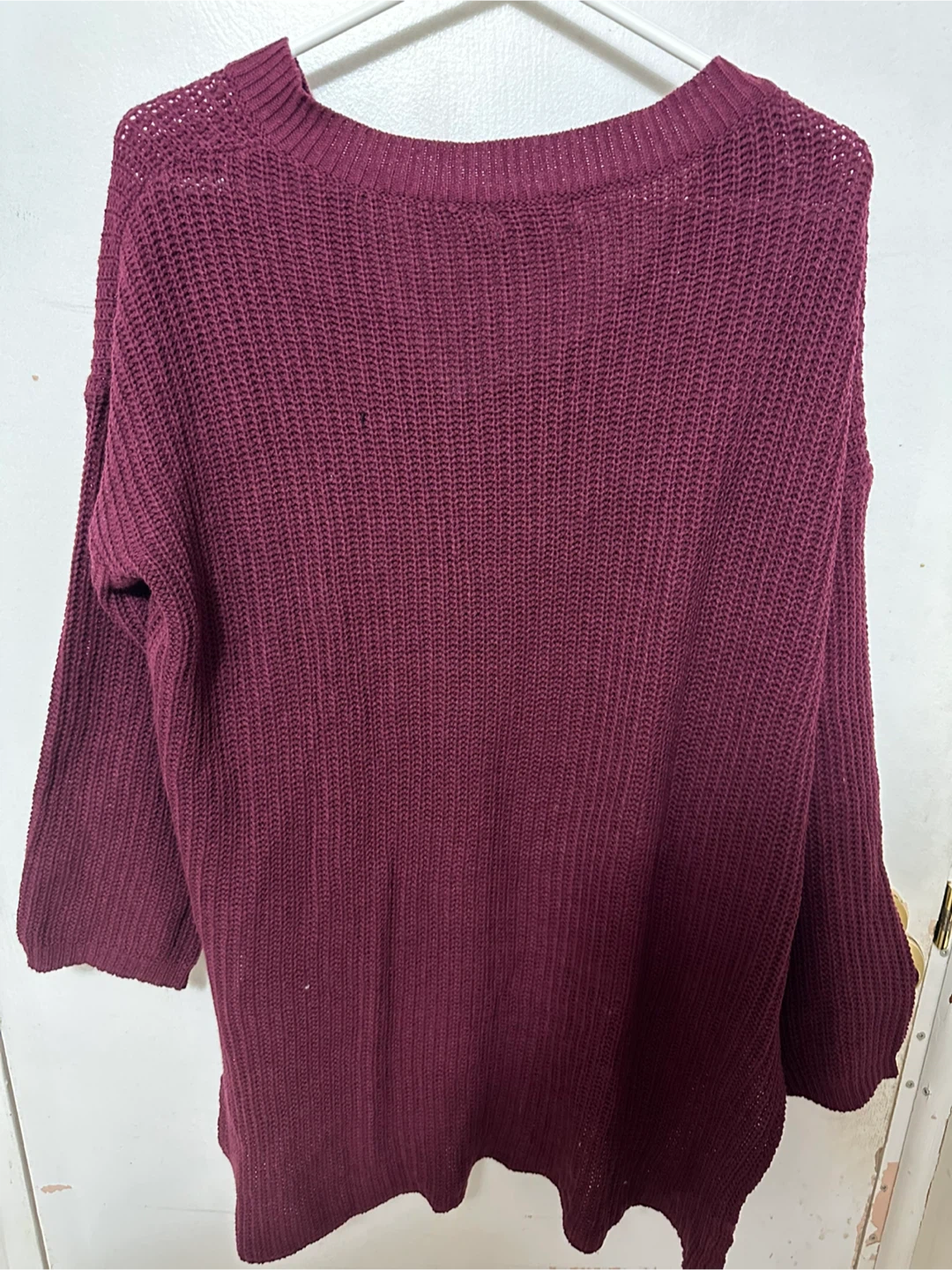 Ambiance Apparel Burgundy Knit Sweater - Size L - photo 2