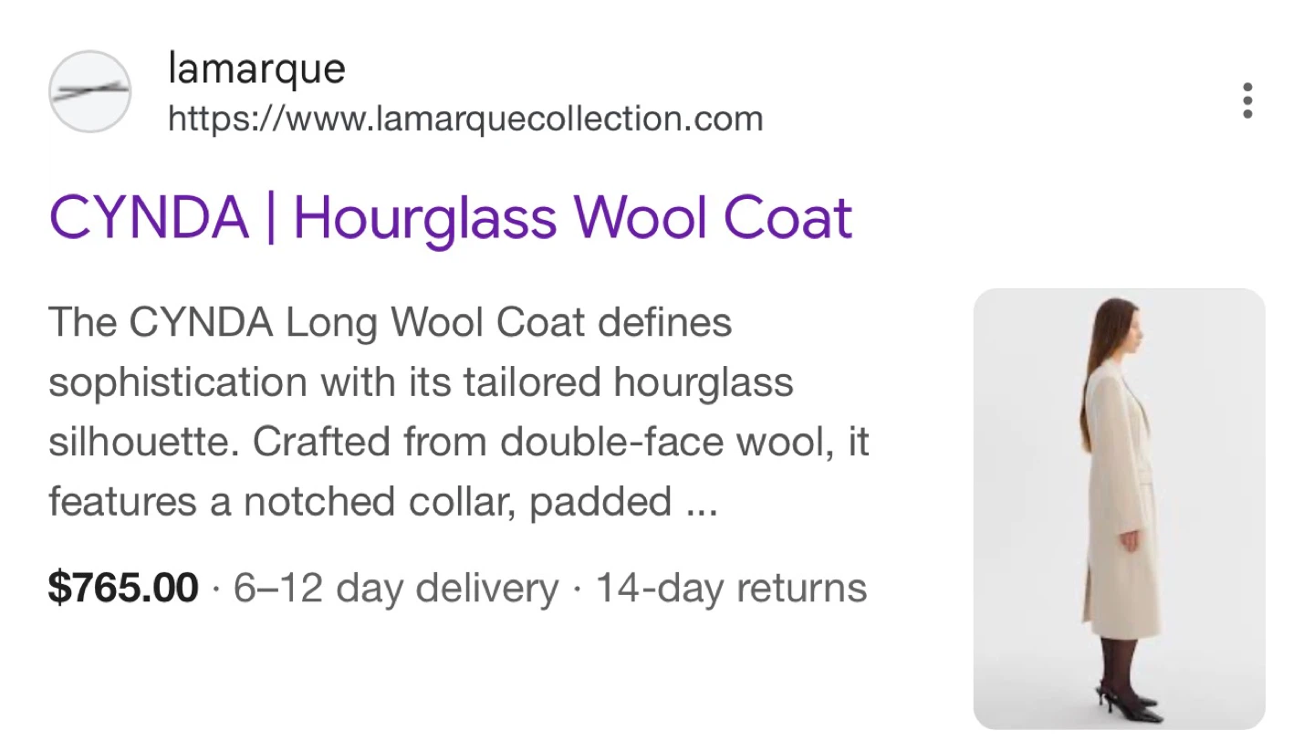 Lamarque Cynda Hourglass Wool Coat - photo 3