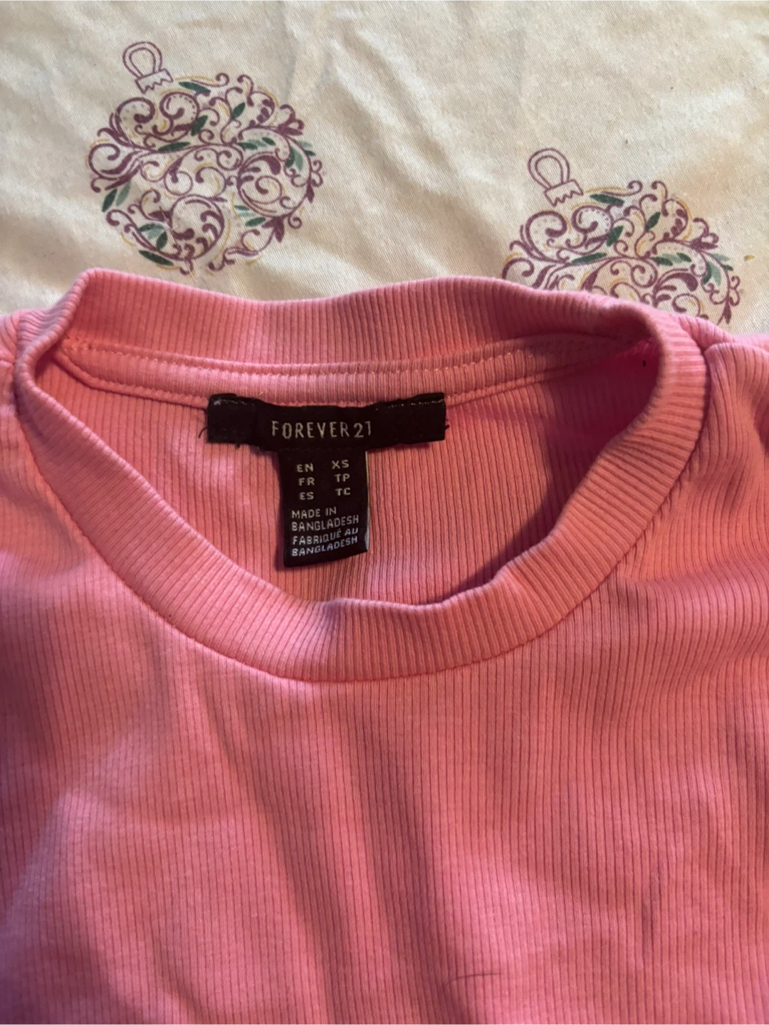 Forever 21 Pink T-Shirt - Size XS - photo 2