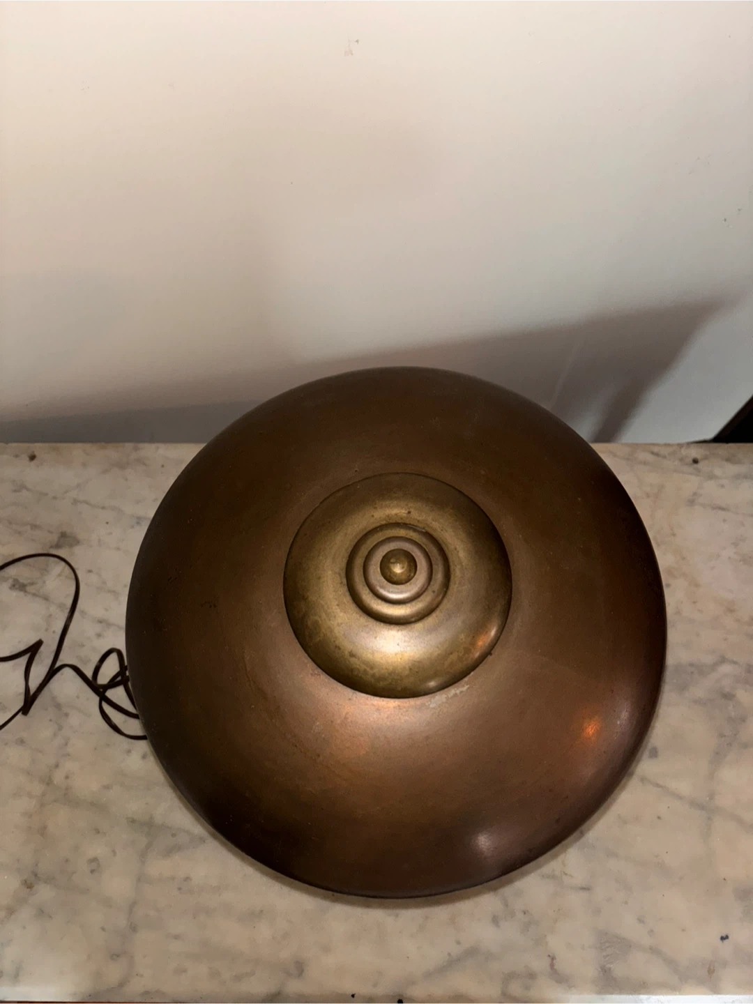 Antique Solid Brass Desk Lamp – Vintage Dome / Student Style - photo 2