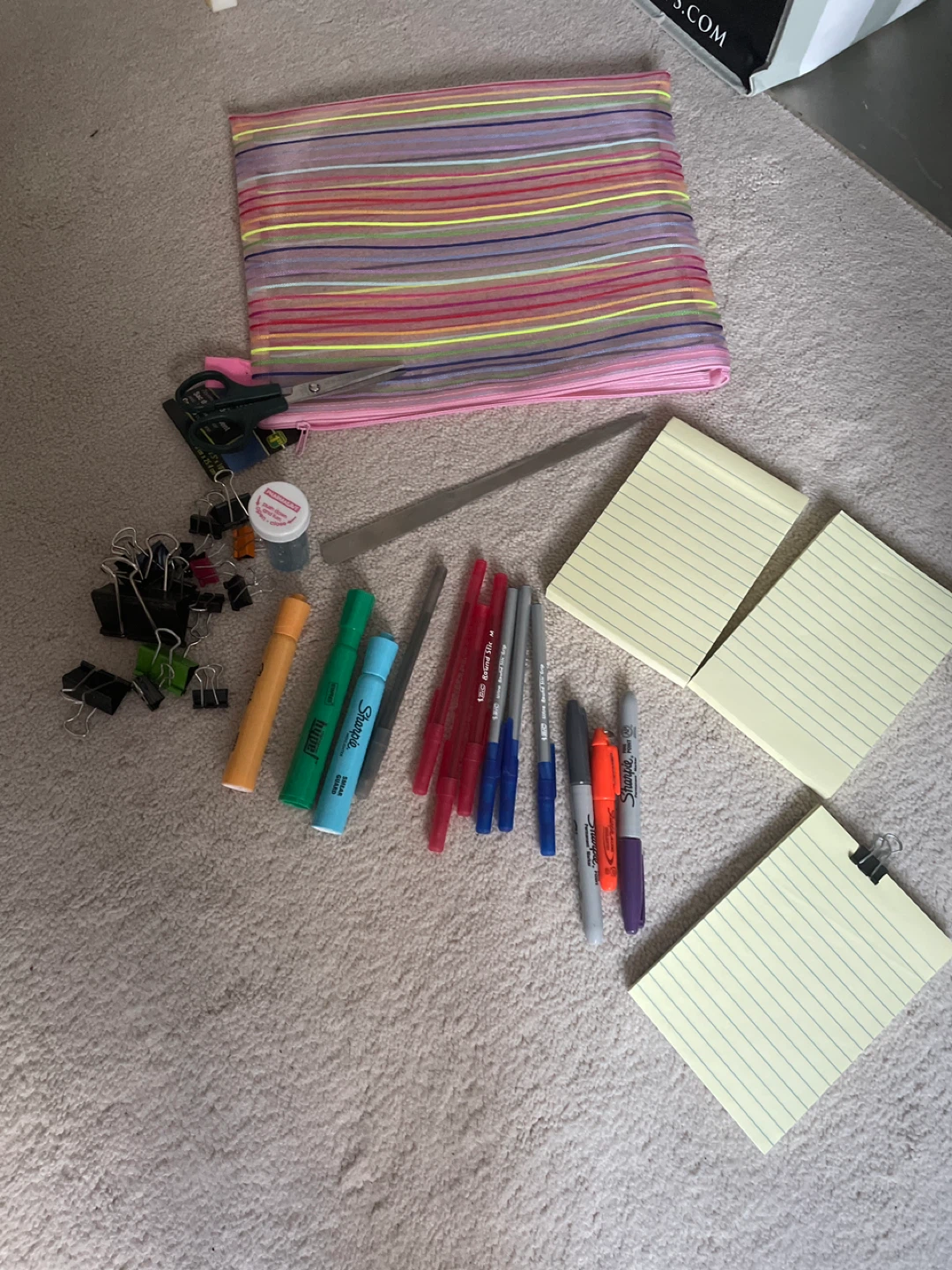 Stationery Bundle: Sharpies, Pens, Clips, and More!