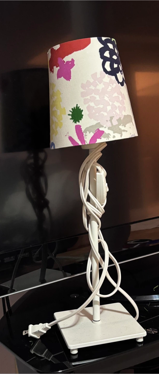 IKEA Floral Lampshade Table Lamp