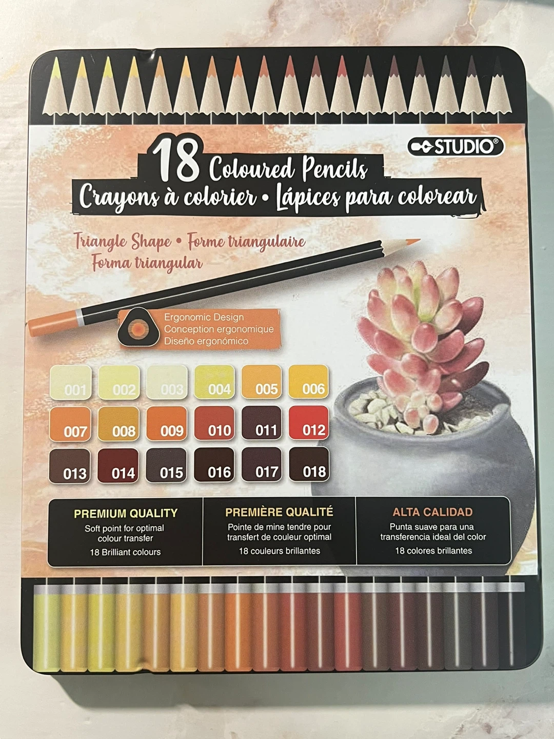 New Studio 18 Coloured Pencils Set