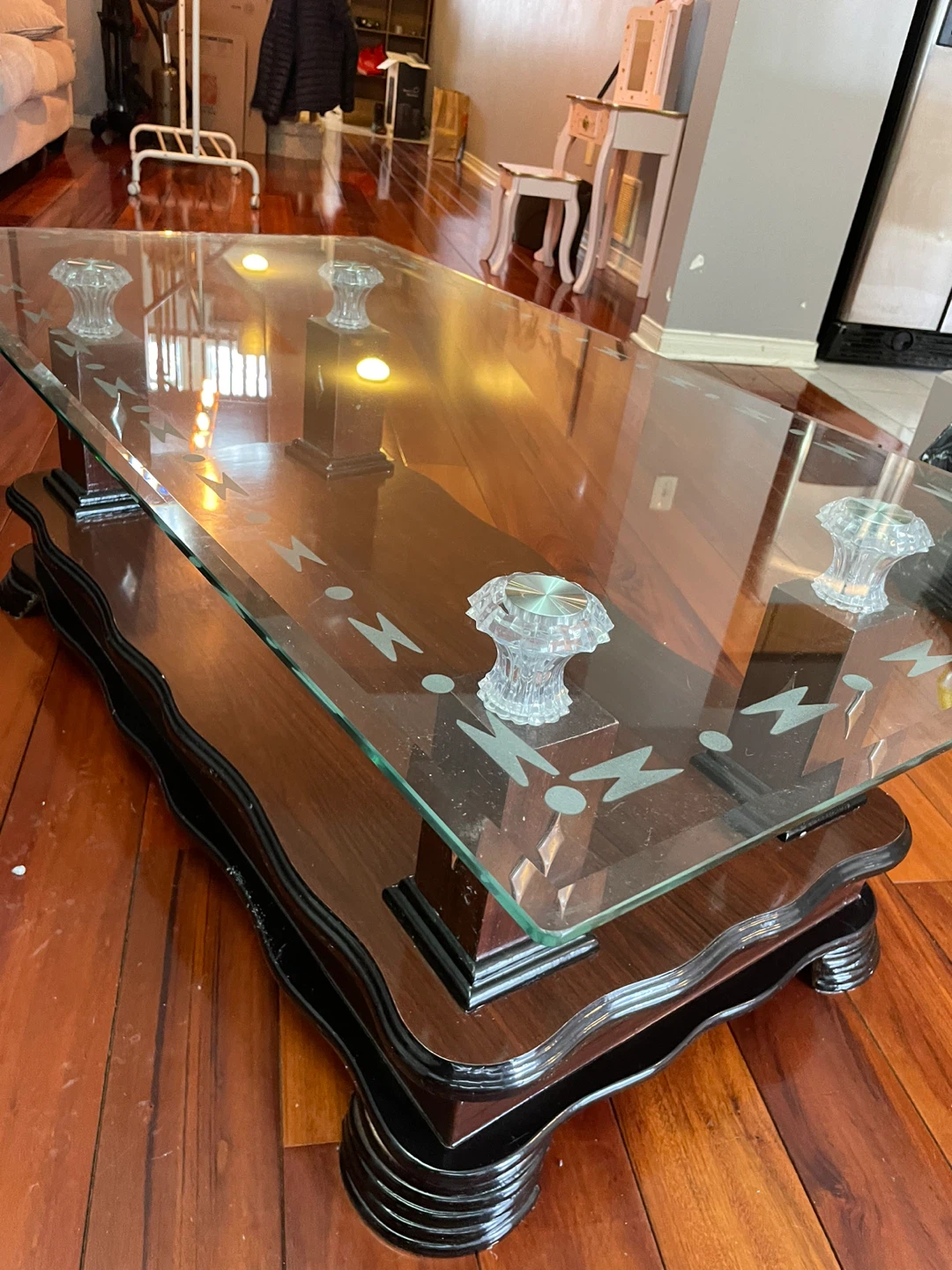 Nice glass top coffee table - photo 4