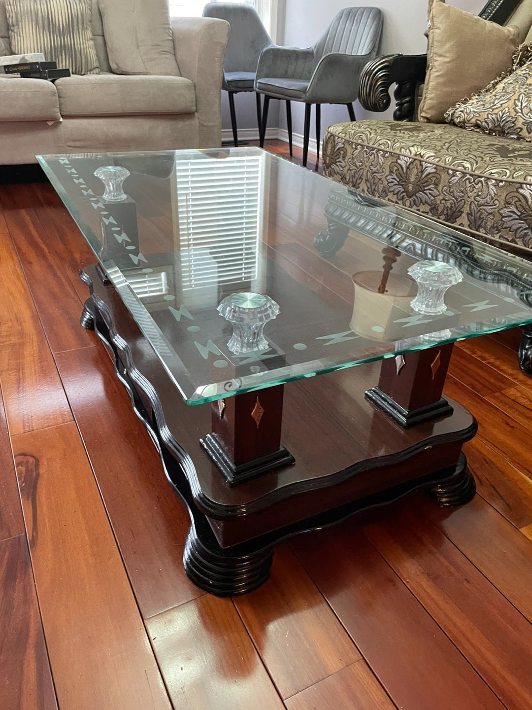 Nice glass top coffee table - photo 2