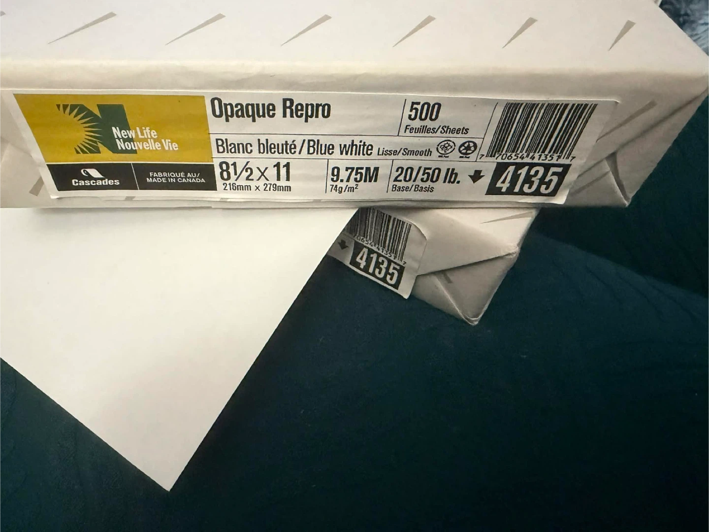 Cascades Opaque Repro Paper - 8 1/2 x 11 - 500 Sheets - photo 2