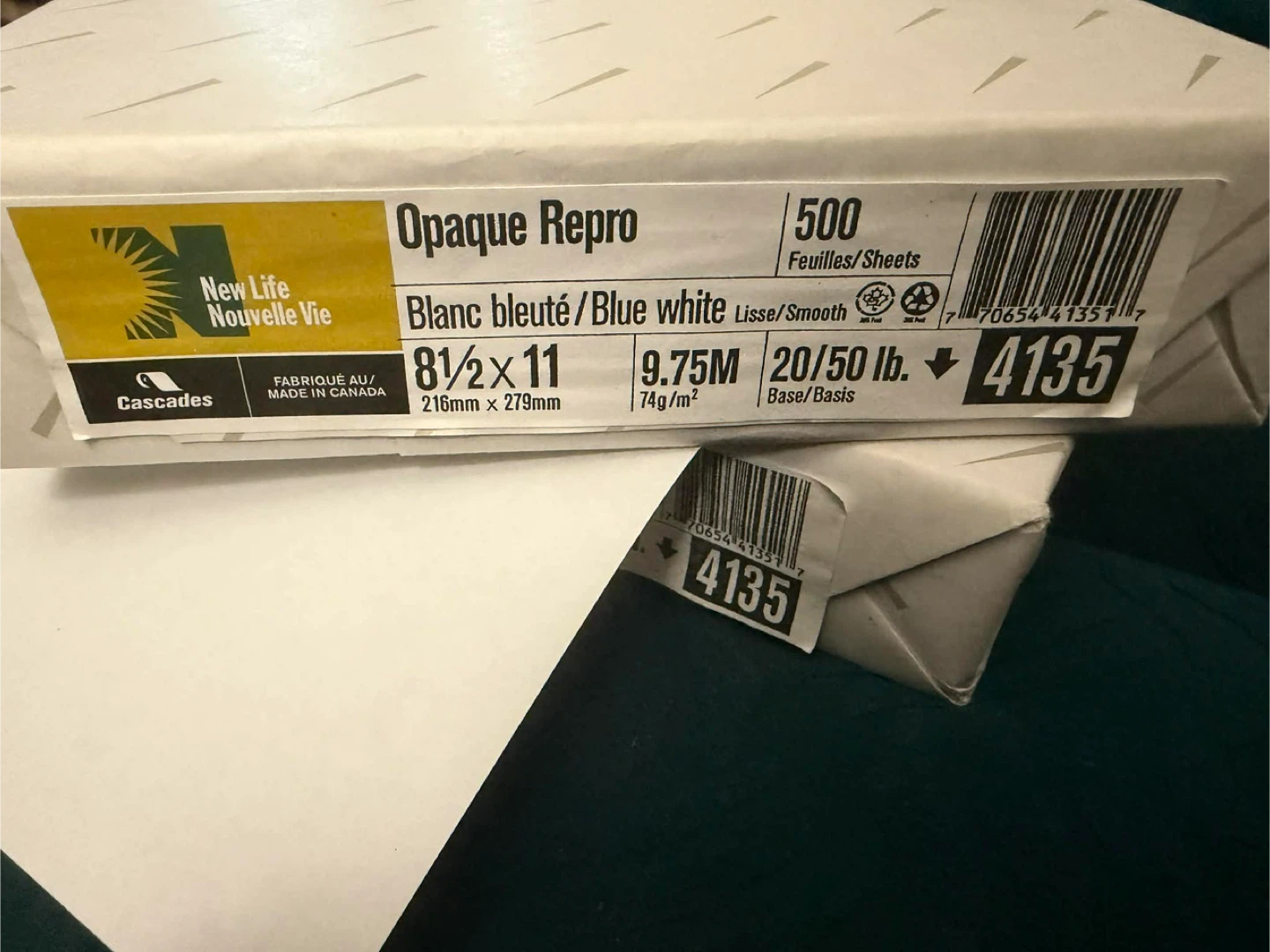 Cascades Opaque Repro Paper - 8 1/2 x 11 - 500 Sheets