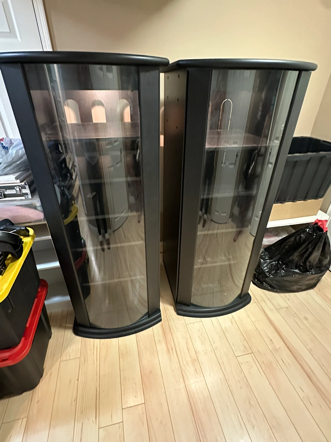 Black Display Cabinet - Set of Two