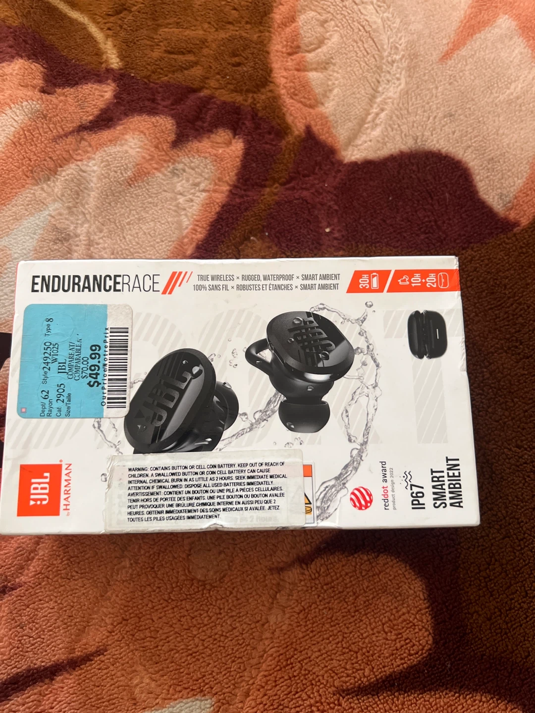 JBL Endurance Race Waterproof Wireless Earbuds - New - photo 2