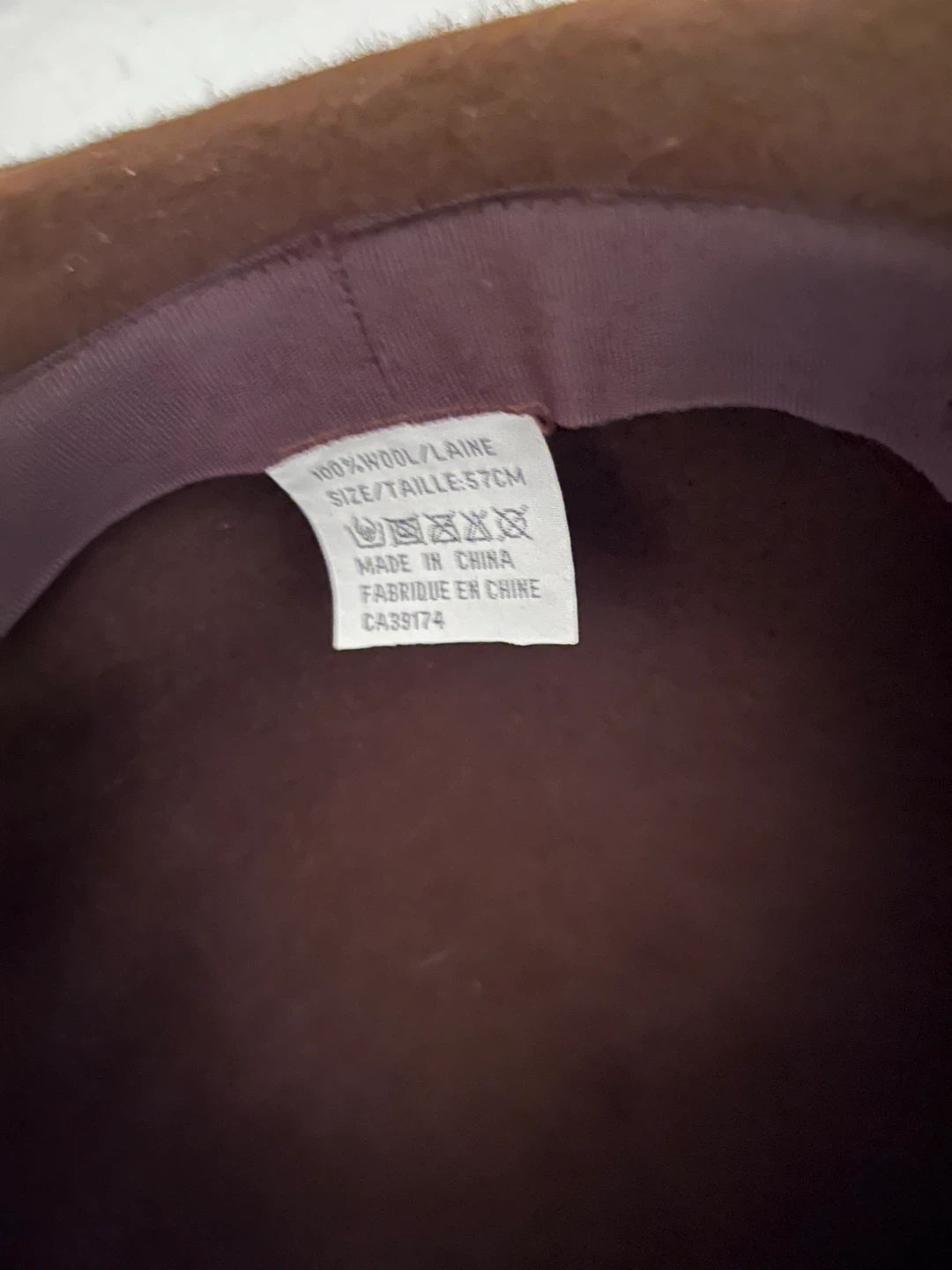 Brown Wool Hat - Size 57cm - photo 2