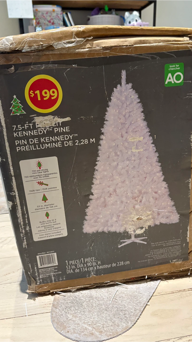 7.5 ft White Christmas Tree - photo 4